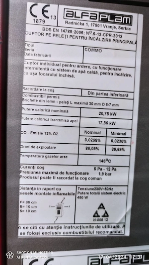vind  termosemineu 21kw pelet