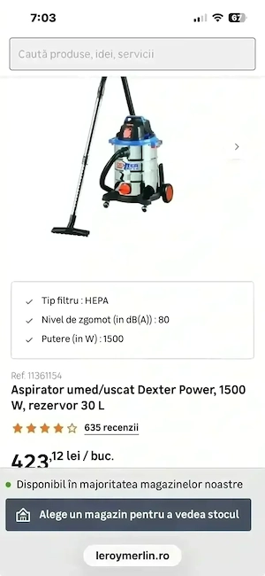 Aspirator umed uscat