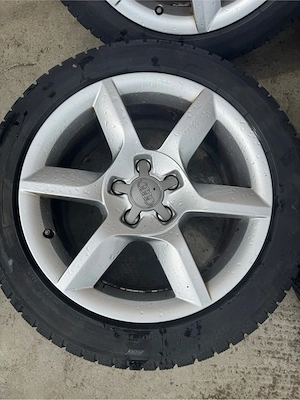 Roti / jante 5x112 R17 ET 26 8J Audi VW cauciucuri / anvelope M+S 245/45/17 66.6mm - imagine 3