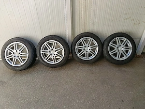 Jante Le Mans audi,vw, Mercedes 5x112 16 anvelope  205 55 16, foarte bune 7mm