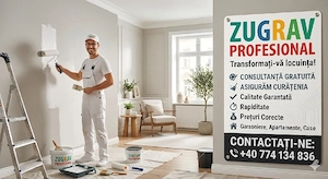   Servicii Profesionale de Zugrăvit   Calitate garantată și zero deranj!