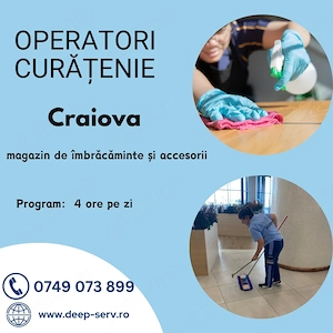 Craiova - angajam pensionara la curatenie - magazin imbracaminte