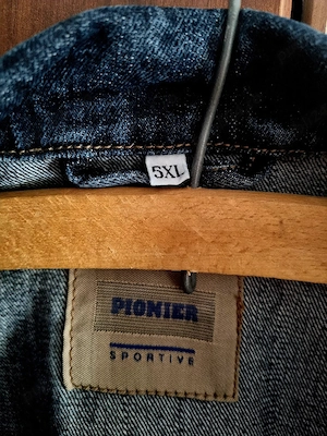 Geaca Denim Blugi model Classic  Originala Pionier 5XL  - imagine 3