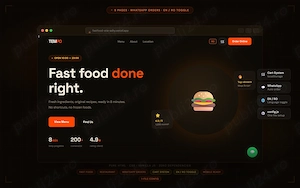 Site web profesional pentru fast food   restaurant   gata de folosit 