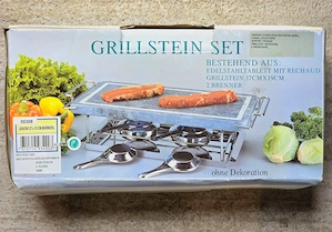 Grill IBILI Piedra 37x18 cm Suport din Otel Inoxidabil, pt socializare - imagine 2