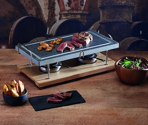 Grill IBILI Piedra 37x18 cm Suport din Otel Inoxidabil, pt socializare - imagine 4