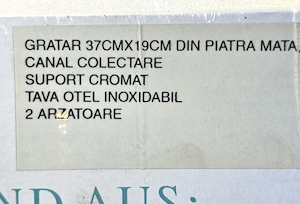 Grill IBILI Piedra 37x18 cm Suport din Otel Inoxidabil, pt socializare - imagine 5