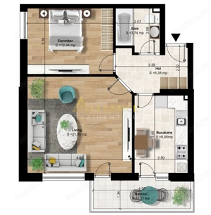 Metrou Berceni, 2 camere decomandat - imagine 7