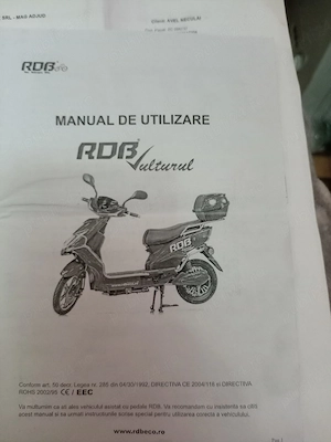 Vând scuter electric RDB - imagine 2