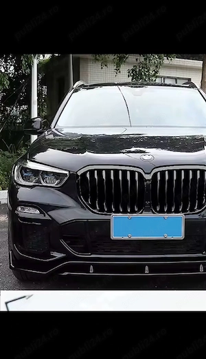 Kit complet NOU Negru lucios Compatibil doar cu X5 g05 packet M Bară față și spate Praguri Spoiler C - imagine 4