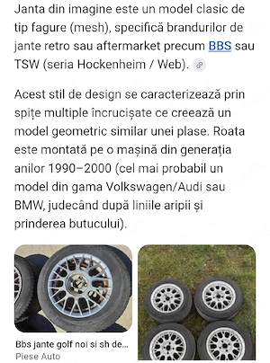 jante bbs r15,model hockenheim sh. și o roată de rezerva bmw e46 - imagine 3