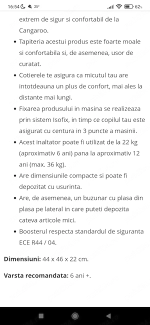 Înălțător auto copii - imagine 2
