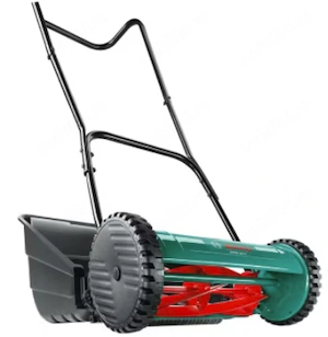 Masina de tuns gazon iarba manuala Bosch AHM 38 G, 38 cm latime lucru, 4 lame, 12-40 mm inaltime tai