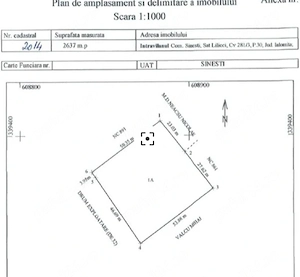 Vând 2637 mp teren în intravilanul comunei Sinești, loc. Lilieci. 18 euro mp, sub prețul pieței  - imagine 5