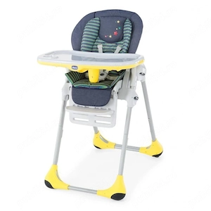 Scaun masa Chicco Polly 2 in 1, pentru copii 6 luni +, model DENIM - imagine 5