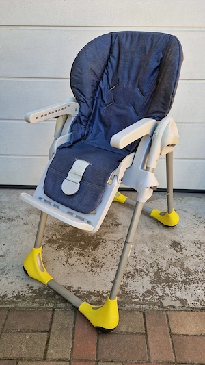 Scaun masa Chicco Polly 2 in 1, pentru copii 6 luni +, model DENIM