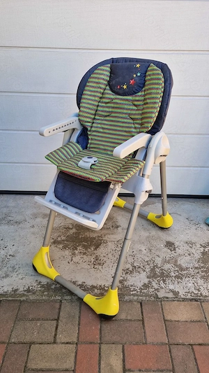 Scaun masa Chicco Polly 2 in 1, pentru copii 6 luni +, model DENIM - imagine 2