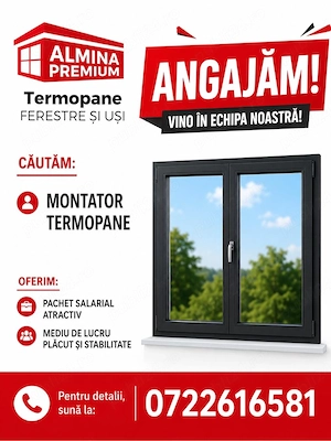 Angajam montator ferestre si usi PVC