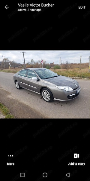Renault laguna 3 ,2250 euro negociabil , piele alcantara,senzor parcare,keyless,etc - imagine 9