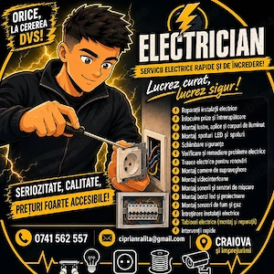 Electrician Craiova - reparații și lucrări electrice!