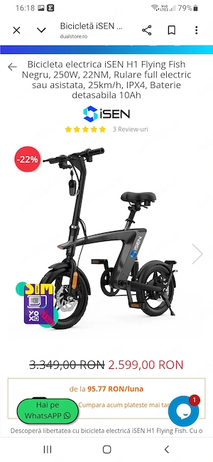 Bicicletă electrică. 