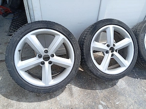 Jante Audi sline R18 cu anvelope 245 40 R18  - imagine 2