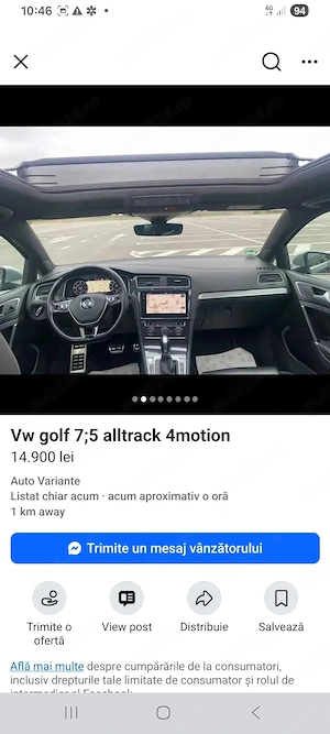golf 75 motor 20 184 cp km 233566 din 2019 pret11900 sau variante mai scumpe   - imagine 5