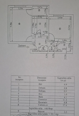 Apartament 2 camere decomandat 