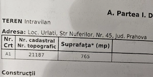 teren intravilan oras Urlati