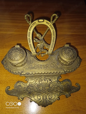 Călimară birou cu două rezervoare 