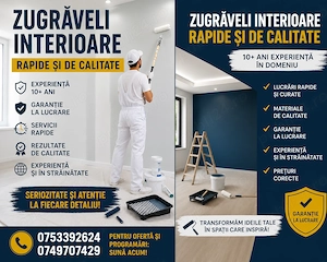 Zugrăveli Interioare Rapide și de Calitate