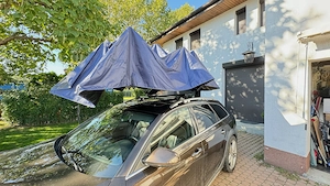 Umbrelă auto inteligentă, protecție grindină și soare, cu telecomanda - imagine 4