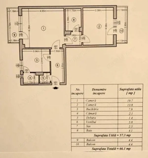 Investiție de Top | 2 Camere 66 mp Vitan Mall – Etaj 1 | Bloc 1990 | Centrală - imagine 2