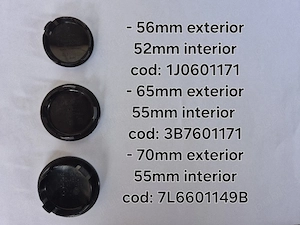 Set 4 capace volkswagen de 56mm, 65mm , 70mm - imagine 2