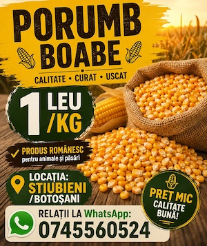 De vanzare,Porumb Boabe