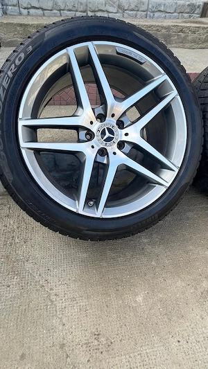 Set Jante Originale Mercedes S-Class W222 AMG 19" cu Anvelope Pirelli - imagine 2