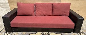 Canapea Extensibila cu perne; Pat cu Lada si Saltea 190x140 cm