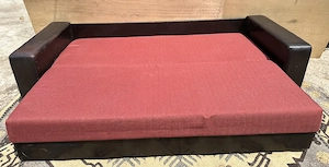 Canapea Extensibila cu perne; Pat cu Lada si Saltea 190x140 cm - imagine 2
