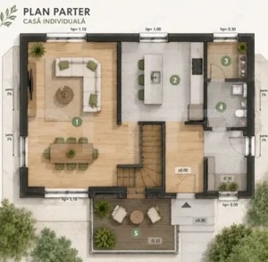  Vile Individuale 4 Camere – Rediu | Complex Privat | La 5 Minute de Copou