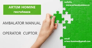 Recrutam -  Ambalator Manual  si  Operator Cuptor 