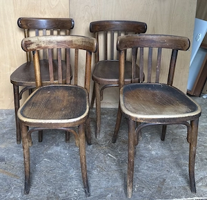 8 buc Scaun Vintage Stil Thonet cu Spatar curbat; Scaun din Lemn