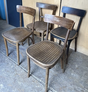 4 buc Scaun Vintage Stil Thonet; Scaun din Lemn Masiv - imagine 3