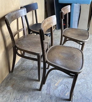 4 buc Scaun Vintage Stil Thonet; Scaun din Lemn Masiv - imagine 2