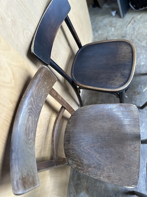 4 buc Scaun Vintage Stil Thonet; Scaun din Lemn Masiv - imagine 5