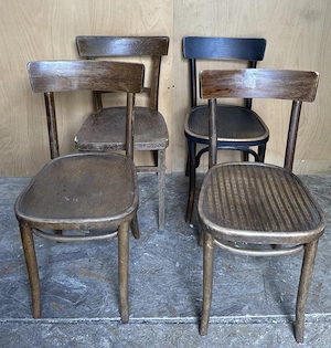 4 buc Scaun Vintage Stil Thonet; Scaun din Lemn Masiv