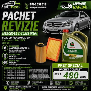Pachet revizie Mercedes C-Class W204 2.2 CDI Castrol + Hengst