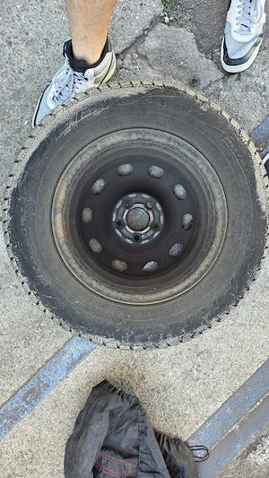Set roti r14, cauciucuri 175/80 R14, jante tabla r14 - imagine 4