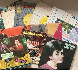 12 Discuri Vinil cu Muzica Veche Romaneasca si Straina (format mic)