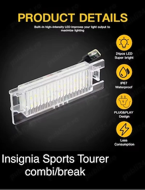 Lampa LED numar inmatriculare Opel - imagine 2