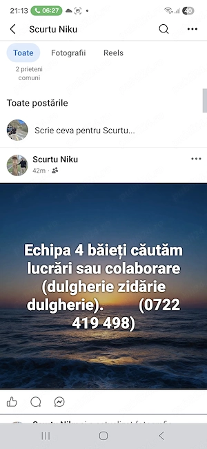 Echipa cautam lucrari   colaborare construcții 